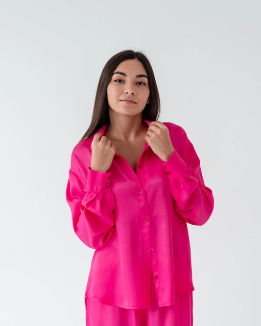 Komplet Lush Koszula Pink + Szorty Vanilla