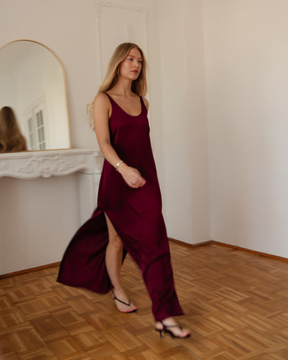 Bordo Allure Maxi Dress