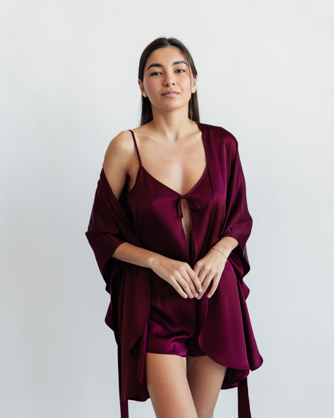 Szlafrok + Komplet Tempt Bordo