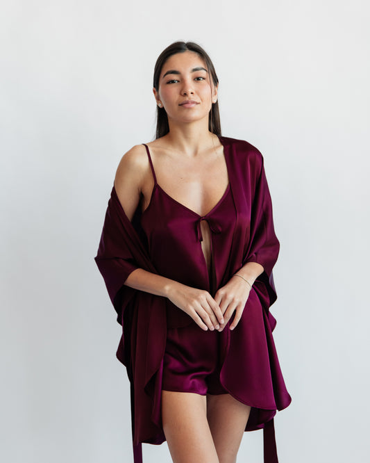 Szlafrok + Komplet Tempt Bordo
